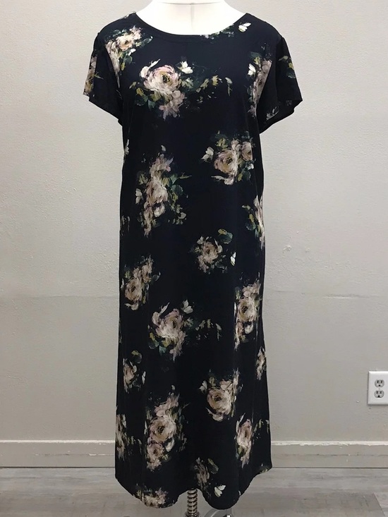 J. Jill Dresses & Skirts - J.Jill Soft Lightweight Navy Blue Floral Maxi Dress - New - Size 3X